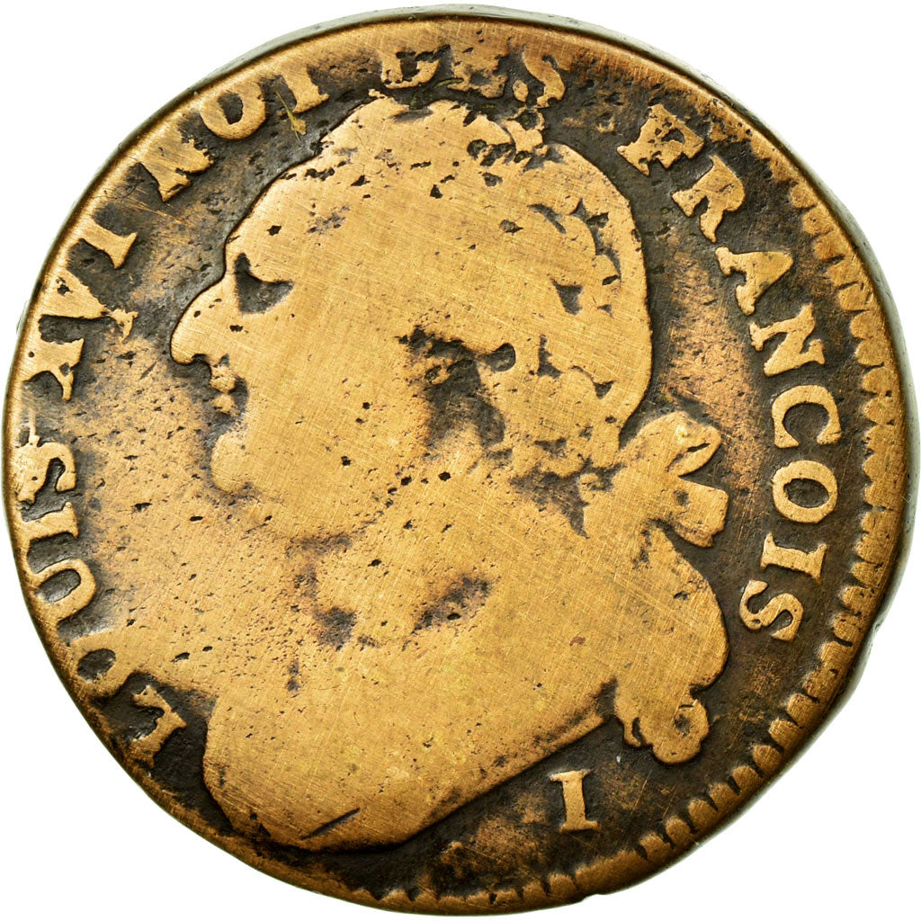 Moneta, Francja, 12 deniers françois, 12 Deniers, 1792, Limoges, F(12-15)
