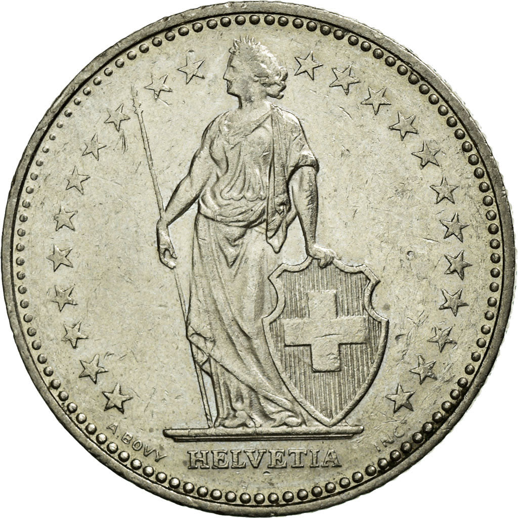 Coin, Switzerland, Franc, 1992, Bern, AU(55-58), Copper-nickel, KM:24a.3