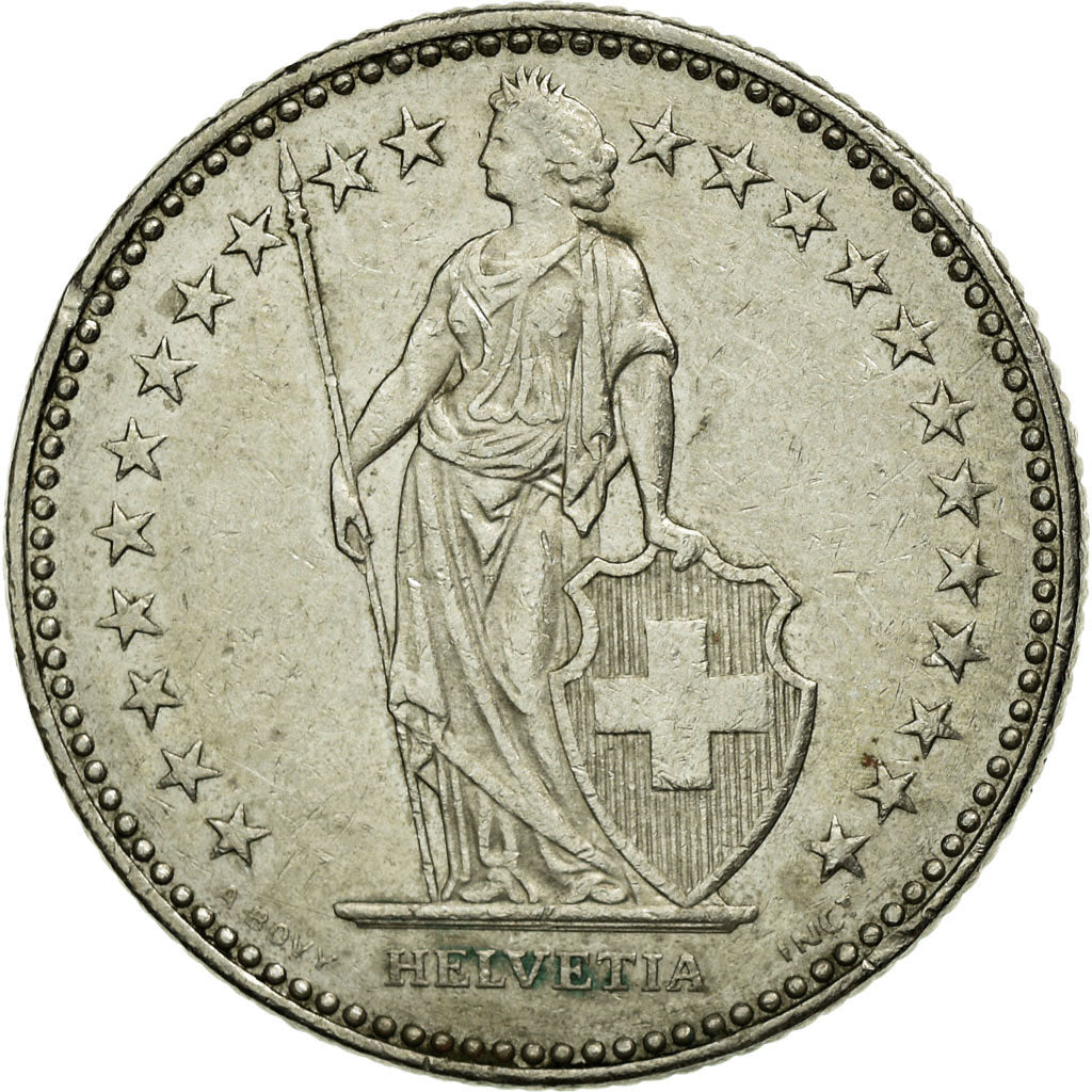 Coin, Switzerland, Franc, 1992, Bern, AU(55-58), Copper-nickel, KM:24a.3