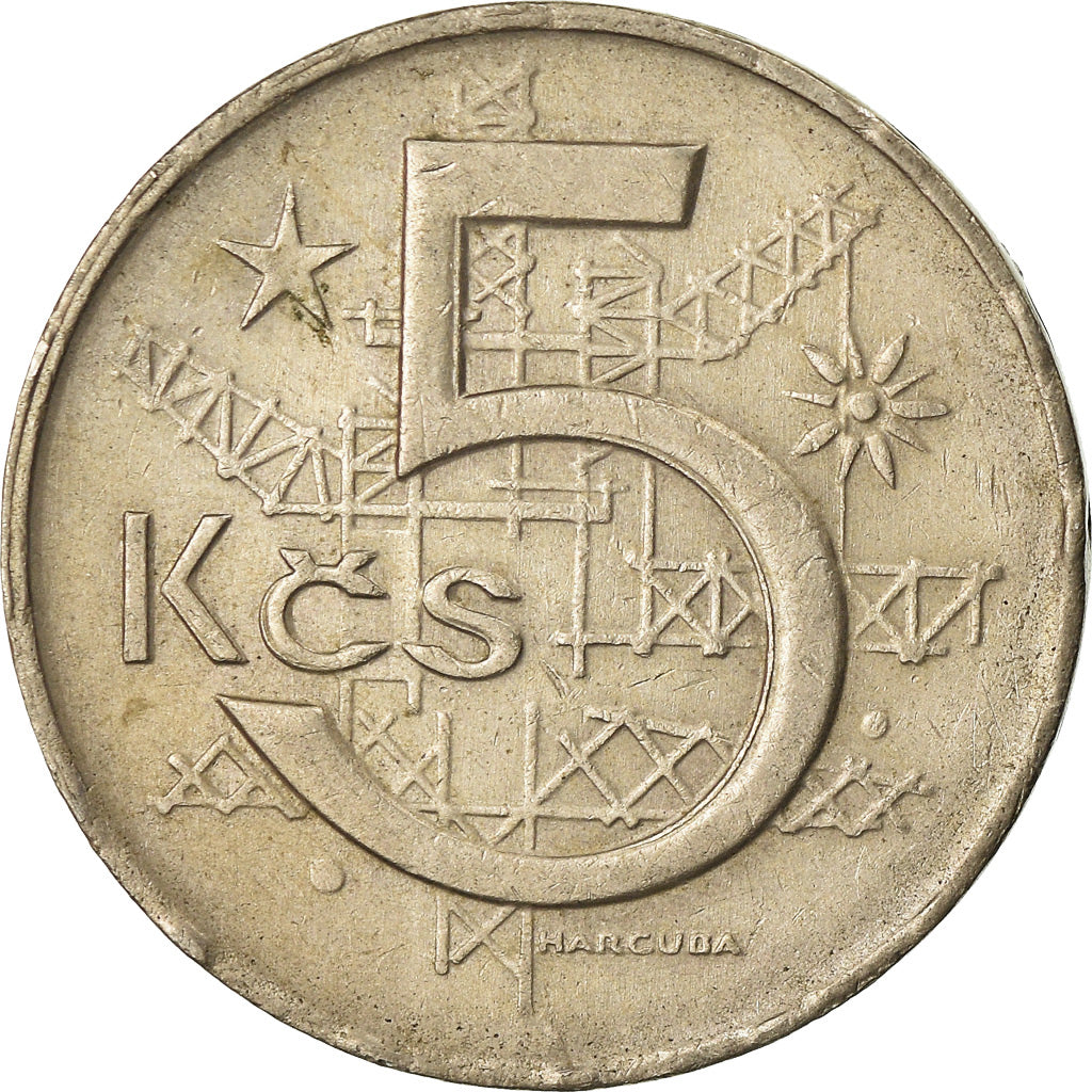 Moneda, Checoslovaquia, 5 Korun, 1979, MBC, Cobre - níquel, KM:60