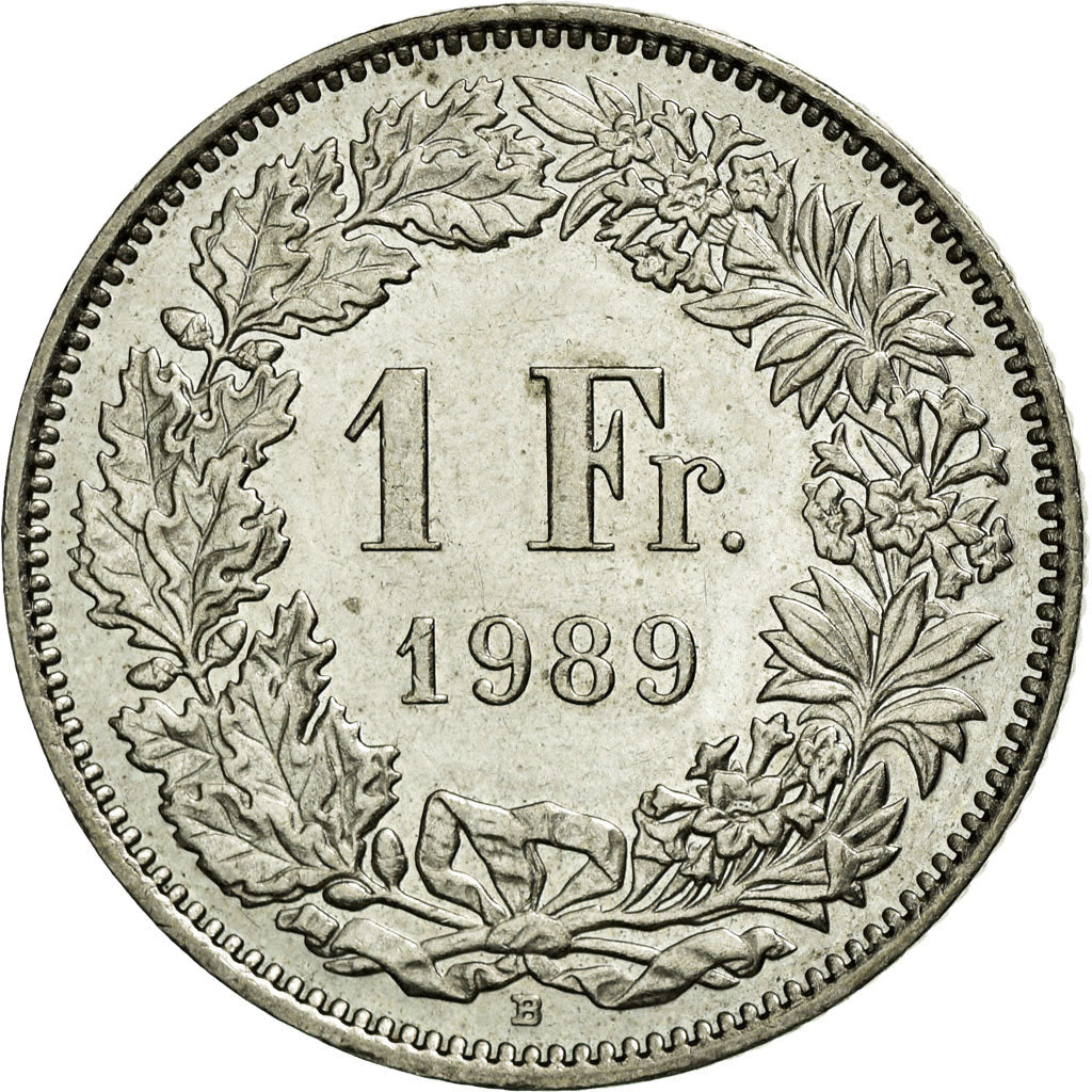 Moneta, Svizzera, Franc, 1989, Bern, SPL-, Rame-nichel, KM:24a.3
