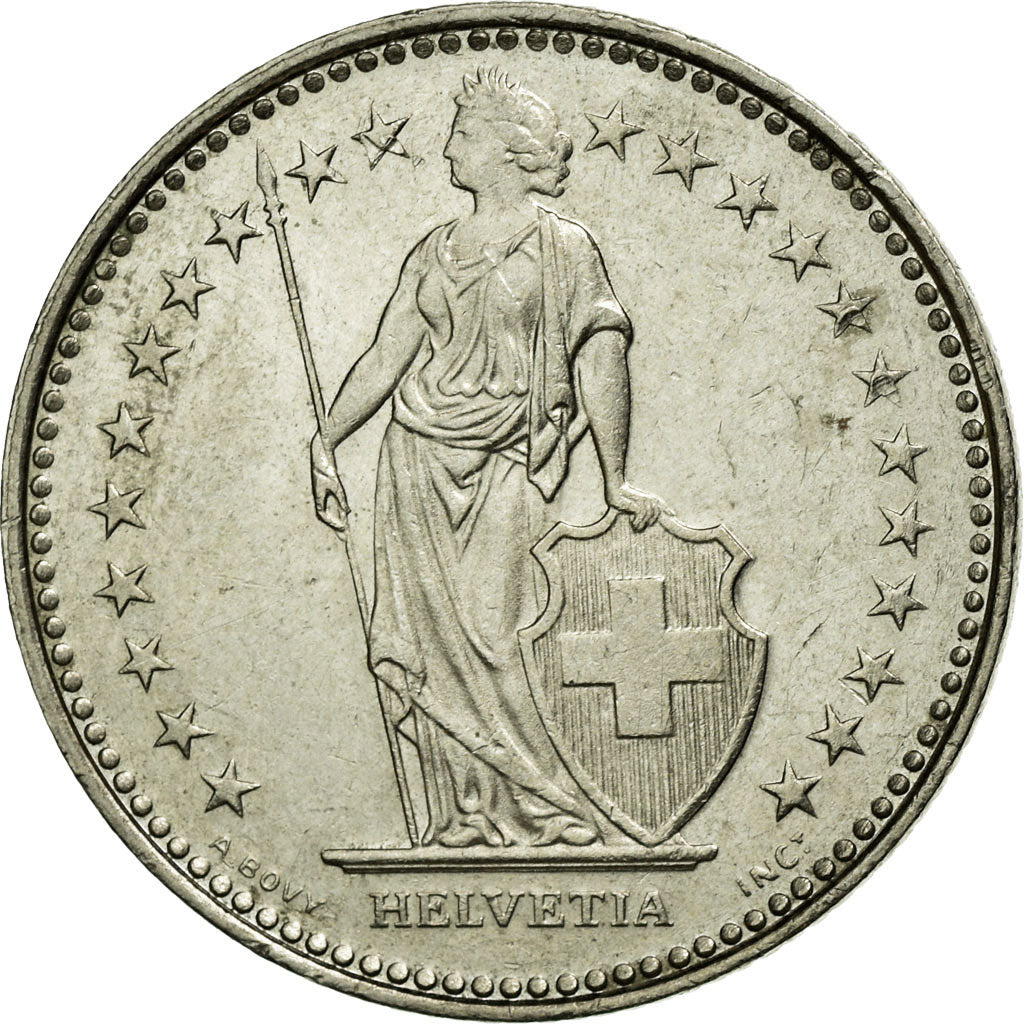 Coin, Switzerland, Franc, 1989, Bern, AU(55-58), Copper-nickel, KM:24a.3