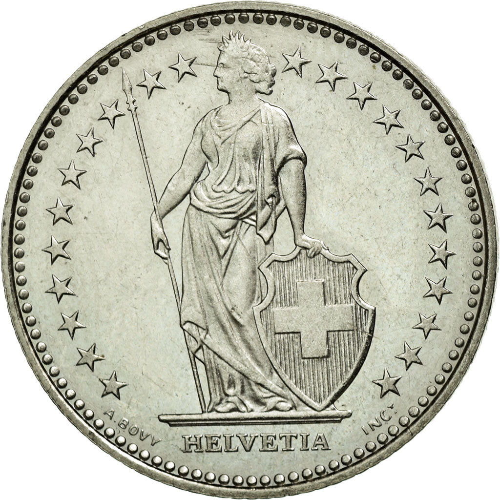 Coin, Switzerland, Franc, 1988, Bern, AU(55-58), Copper-nickel, KM:24a.3
