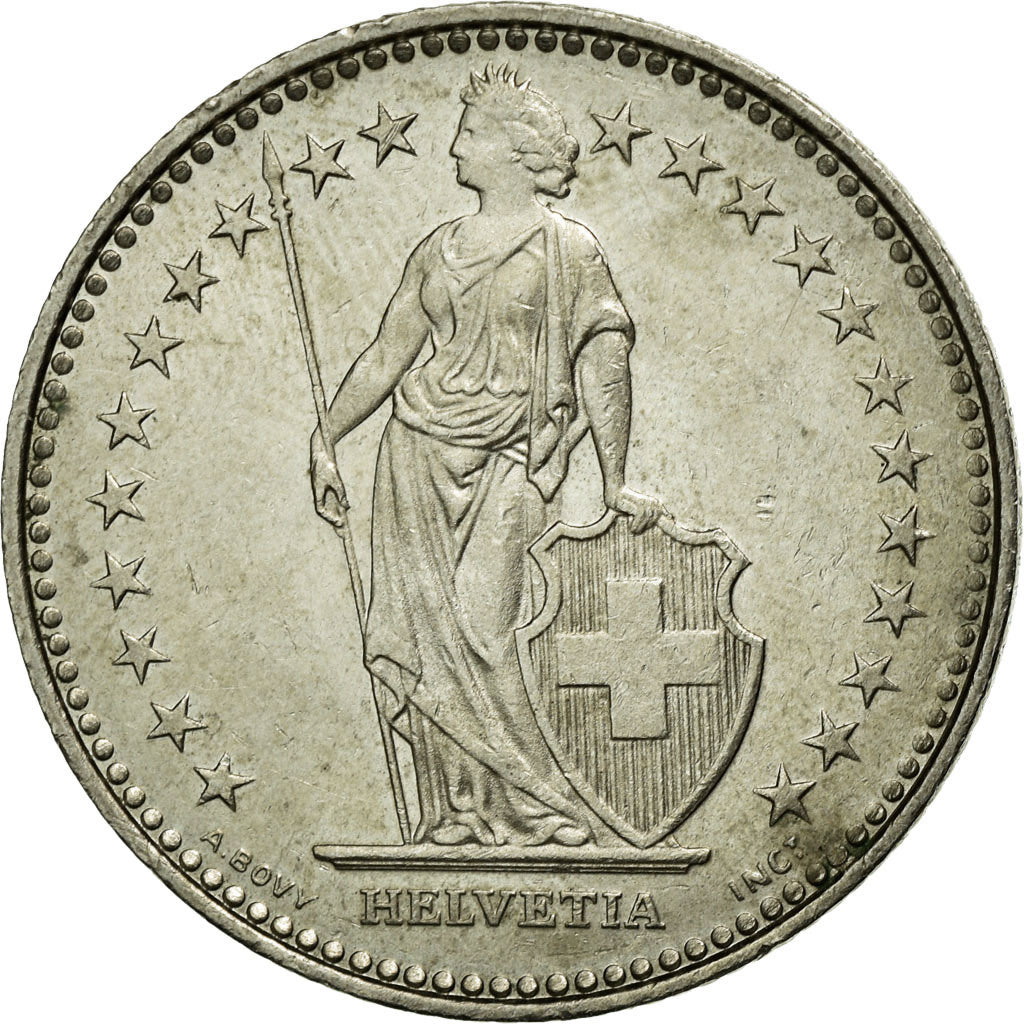 Coin, Switzerland, Franc, 1988, Bern, AU(55-58), Copper-nickel, KM:24a.3