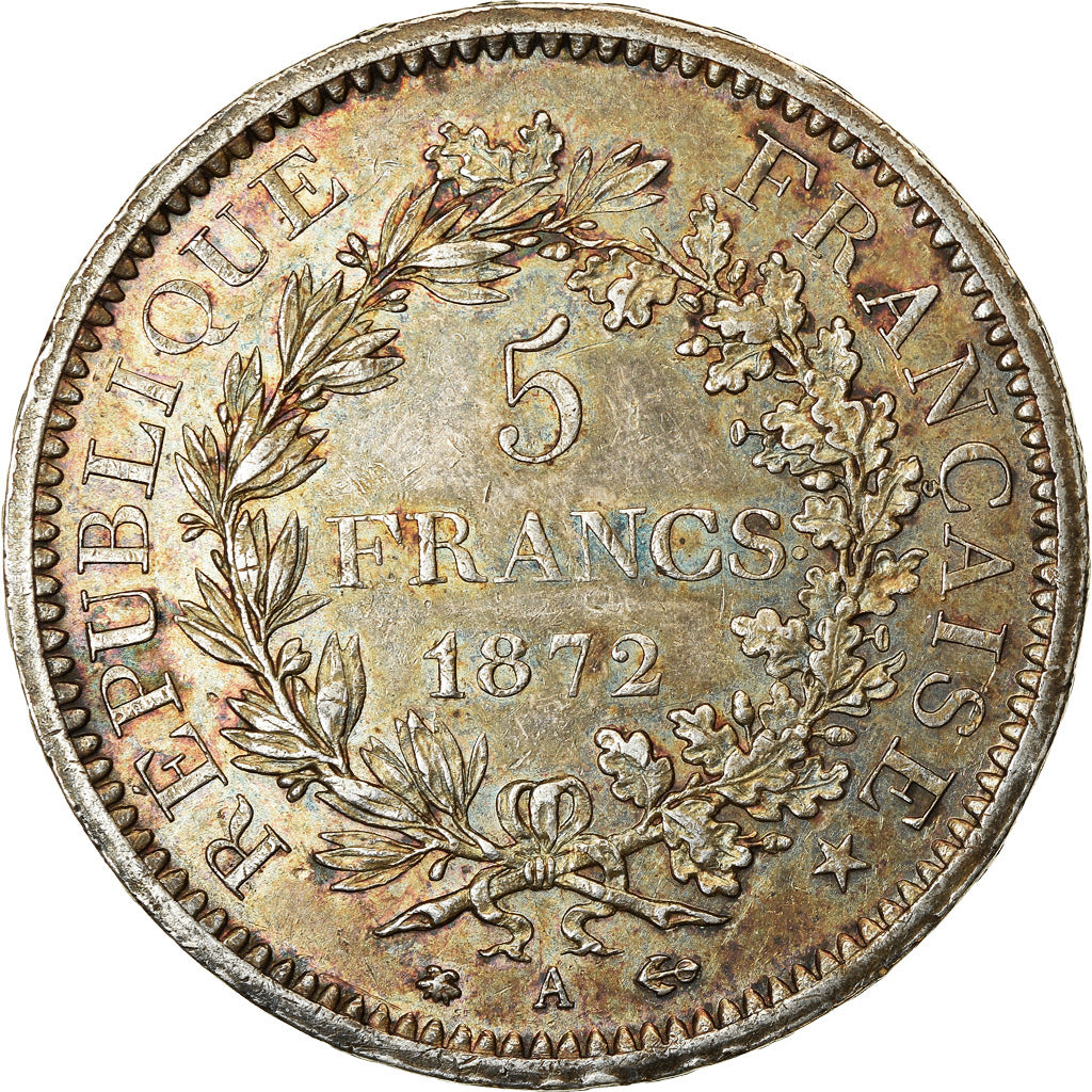 Coin, France, Hercule, 5 Francs, 1872, Paris, AU(55-58), Silver, KM:820.1