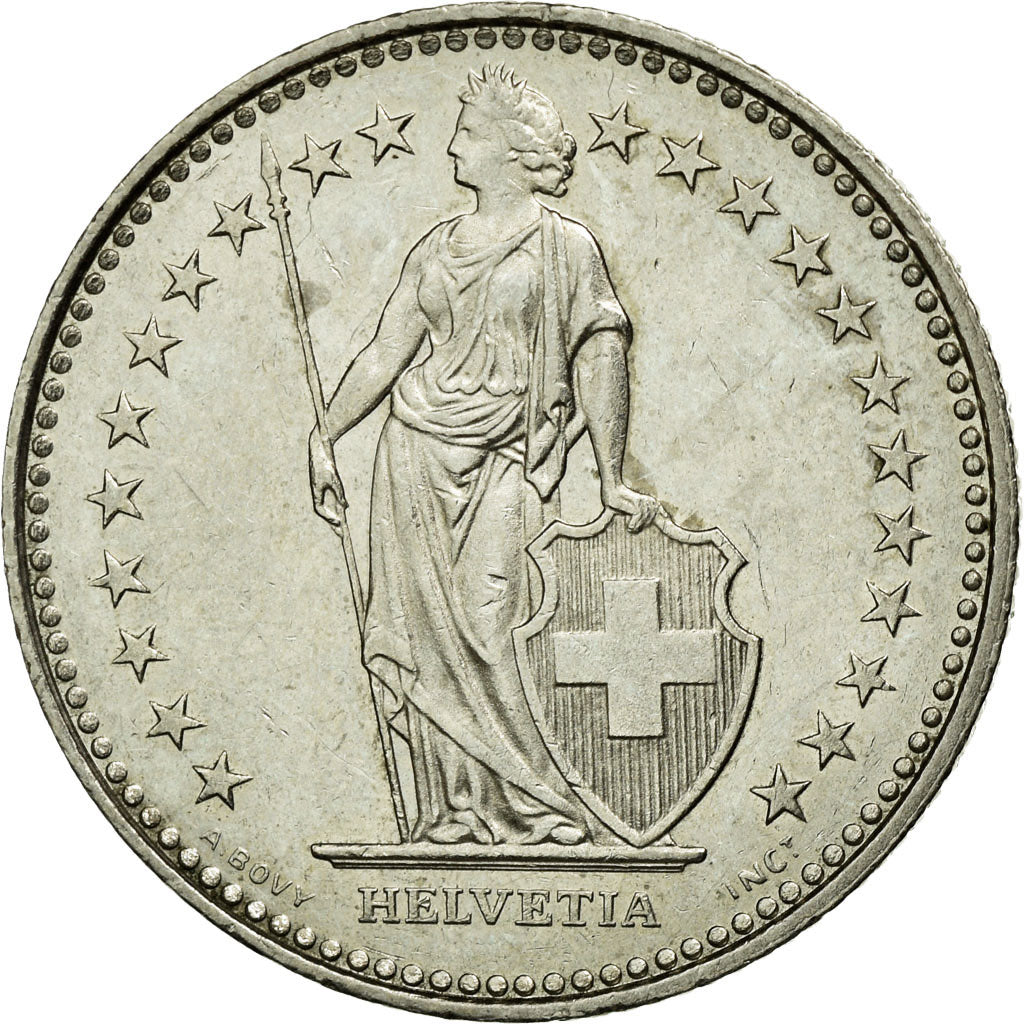 Coin, Switzerland, Franc, 1987, Bern, AU(55-58), Copper-nickel, KM:24a.3