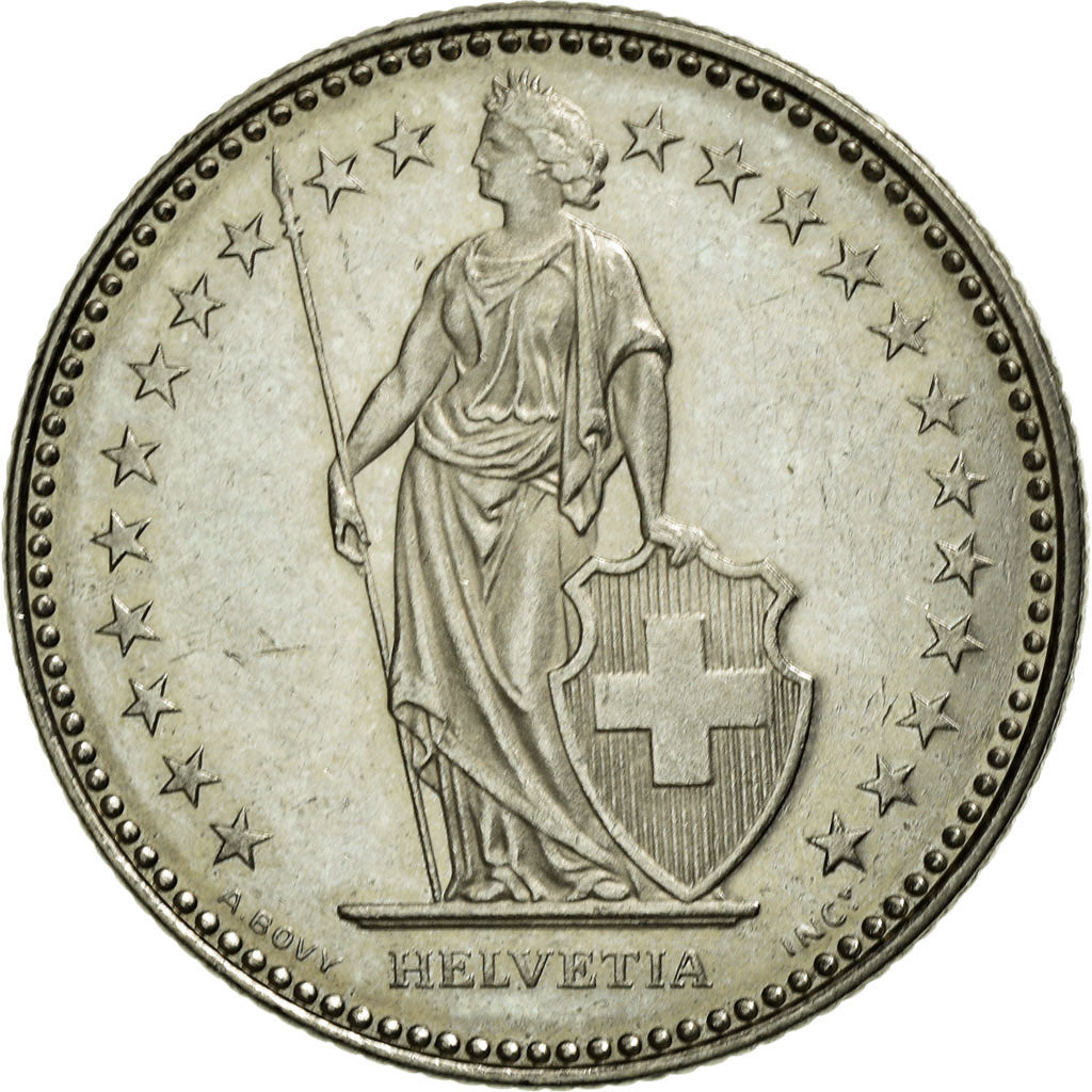 Coin, Switzerland, Franc, 1987, Bern, AU(55-58), Copper-nickel, KM:24a.3