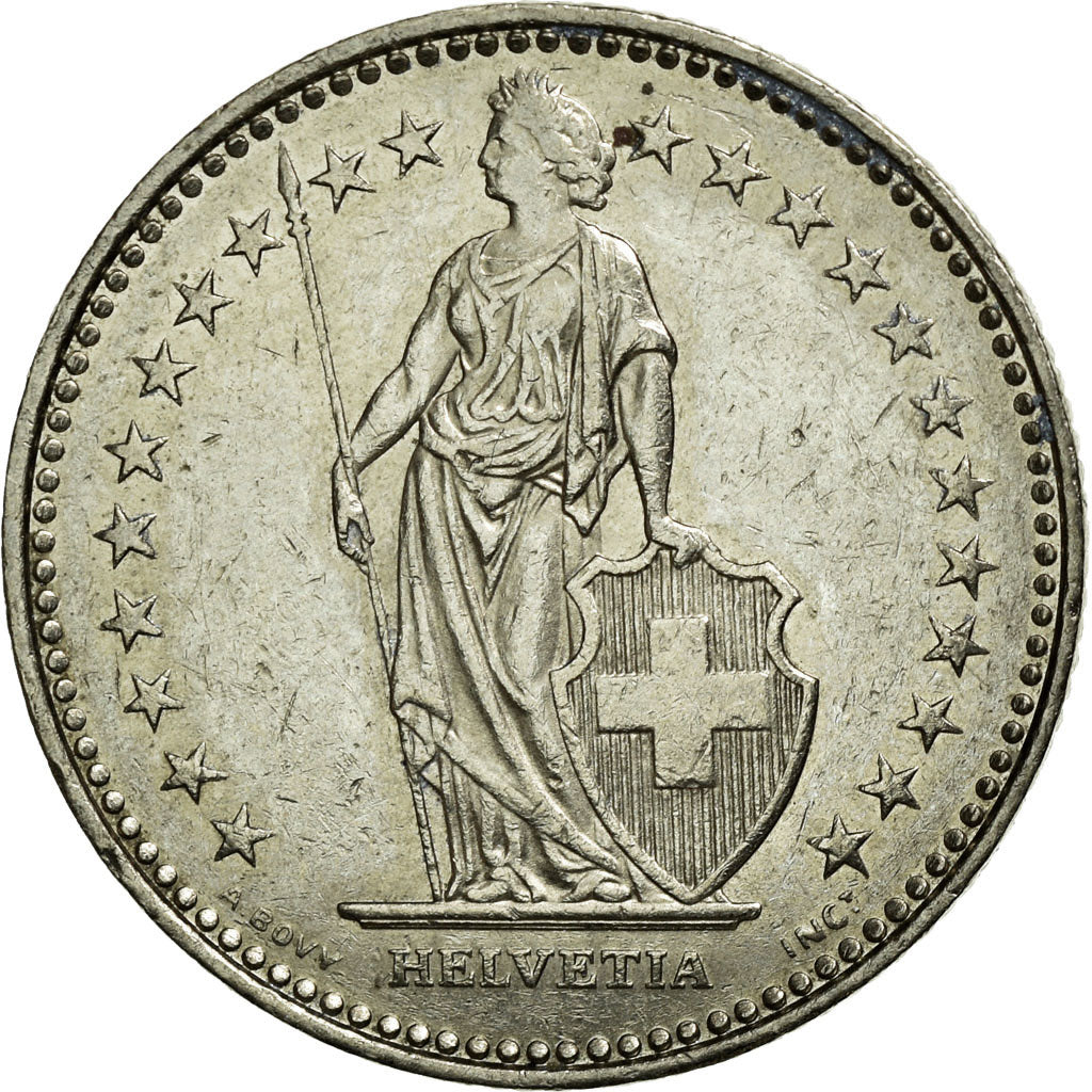 Coin, Switzerland, Franc, 1986, Bern, AU(55-58), Copper-nickel, KM:24a.3