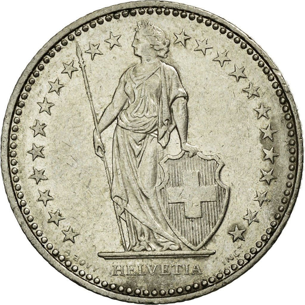 Coin, Switzerland, Franc, 1985, Bern, AU(55-58), Copper-nickel, KM:24a.3