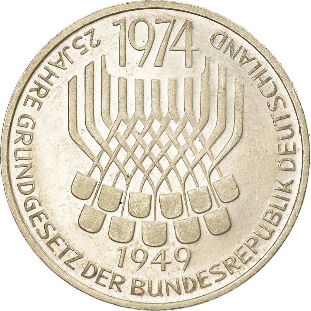 Münze, Bundesrepublik Deutschland, 5 Mark, 1974, Stuttgart, Germany, Proof, VZ