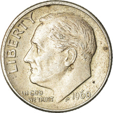 Coin, United States, Roosevelt Dime, Dime, 1960, U.S. Mint, Denver, EF(40-45)