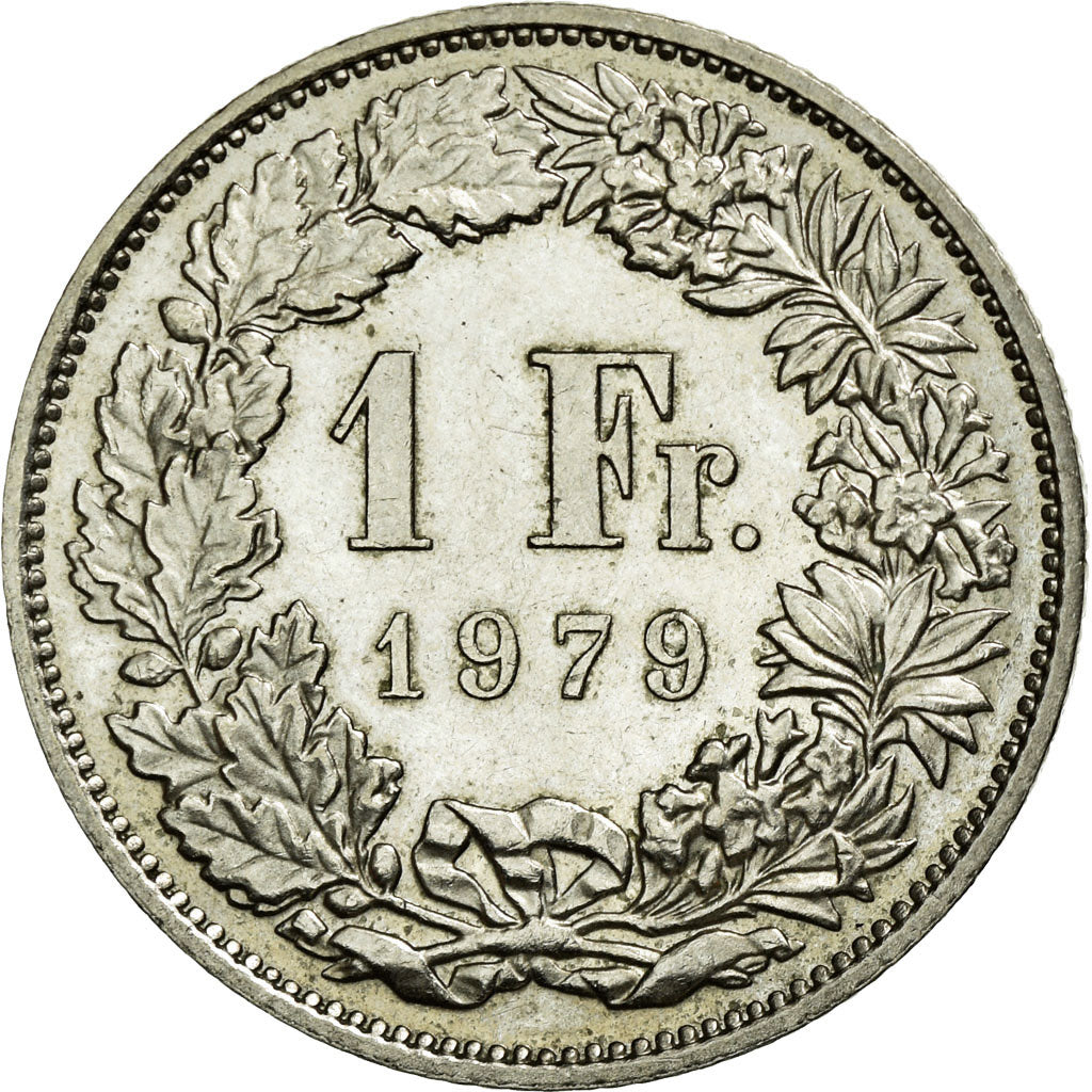 Coin, Switzerland, Franc, 1979, Bern, AU(55-58), Copper-nickel, KM:24a.1