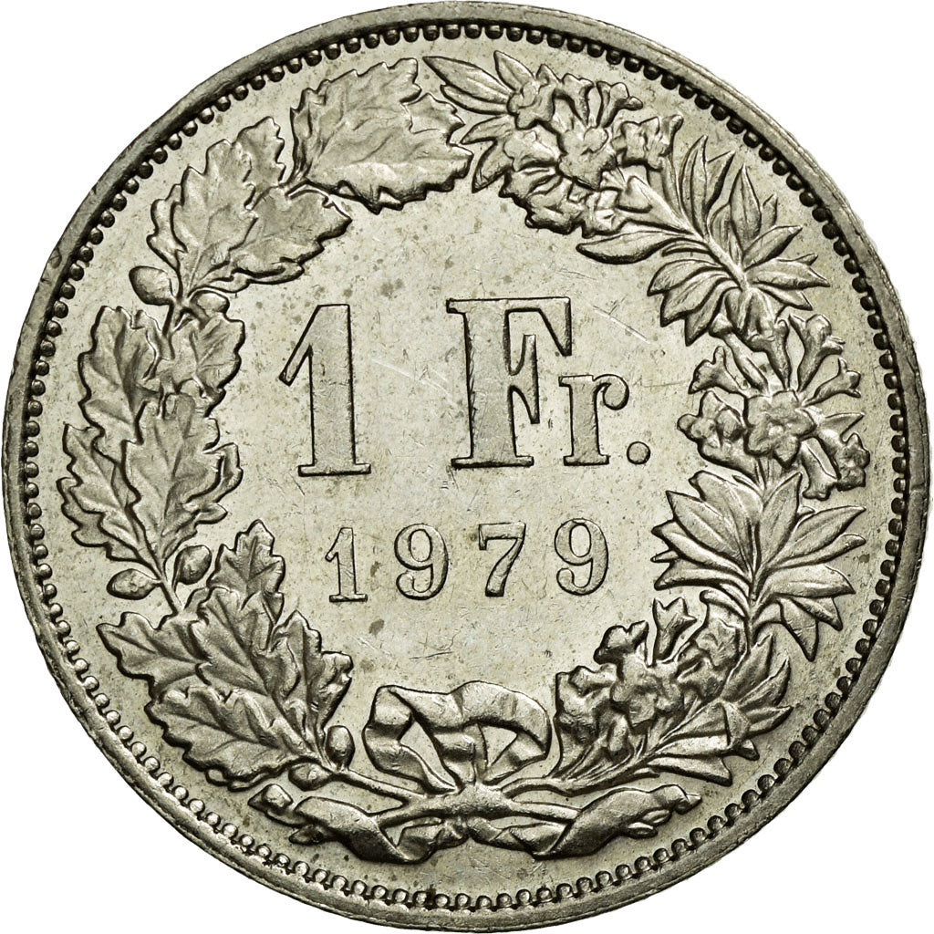 Coin, Switzerland, Franc, 1979, Bern, AU(55-58), Copper-nickel, KM:24a.1
