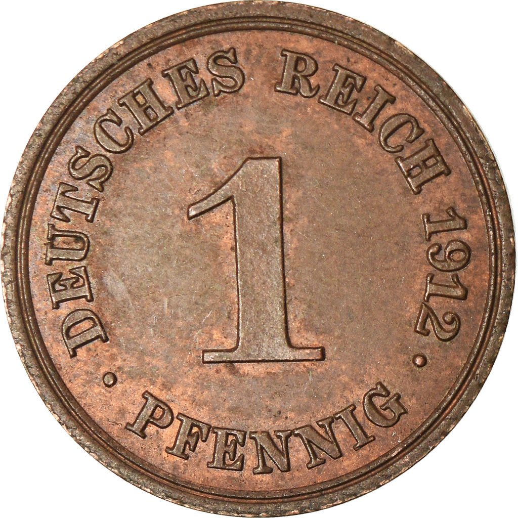 Munten, DUITSLAND - KEIZERRIJK, Wilhelm II, Pfennig, 1912, Muldenhütten, ZF