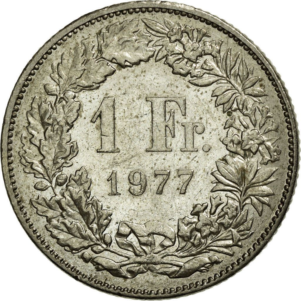 Moneta, Svizzera, Franc, 1977, Bern, SPL-, Rame-nichel, KM:24a.1