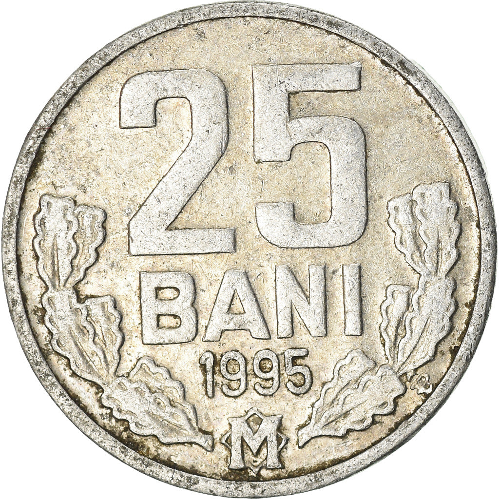 Coin, Moldova, 25 Bani, 1995, EF(40-45), Aluminum, KM:3