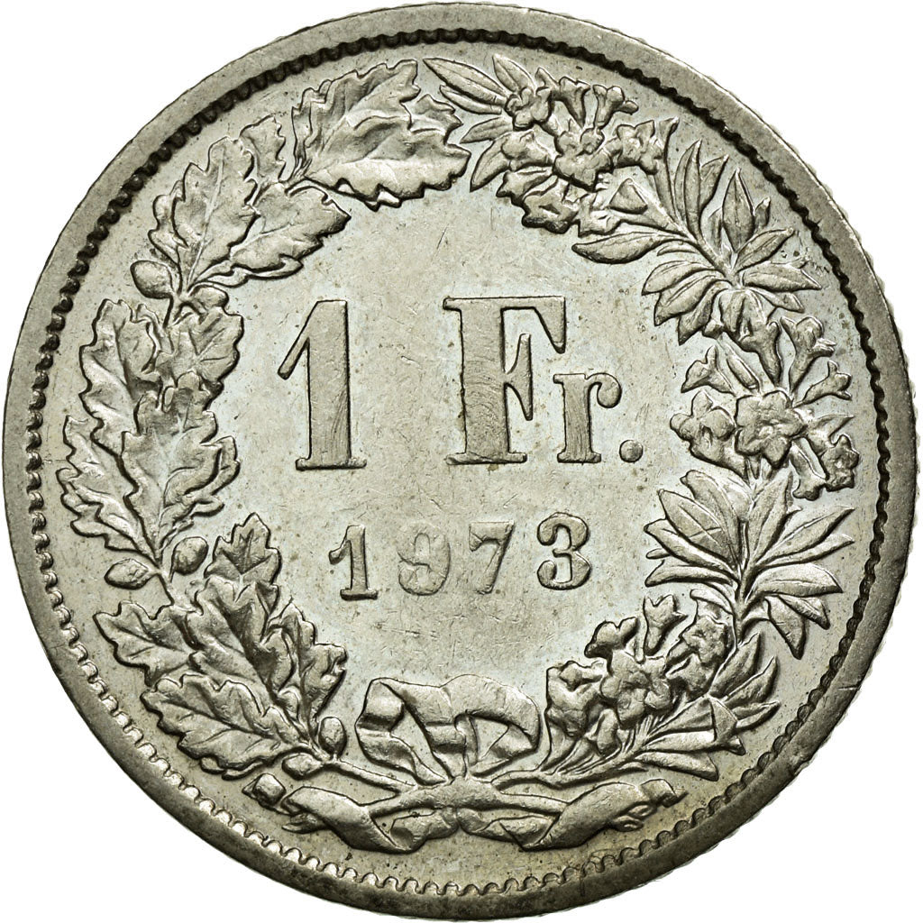 Coin, Switzerland, Franc, 1973, Bern, AU(55-58), Copper-nickel, KM:24a.1