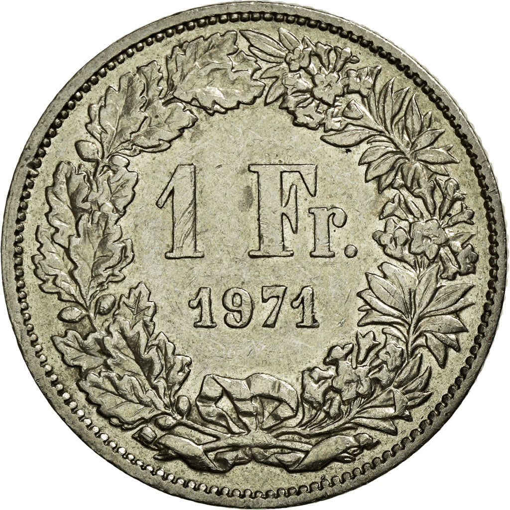 Monnaie, Suisse, Franc, 1971, Bern, SUP, Copper-nickel, KM:24a.1