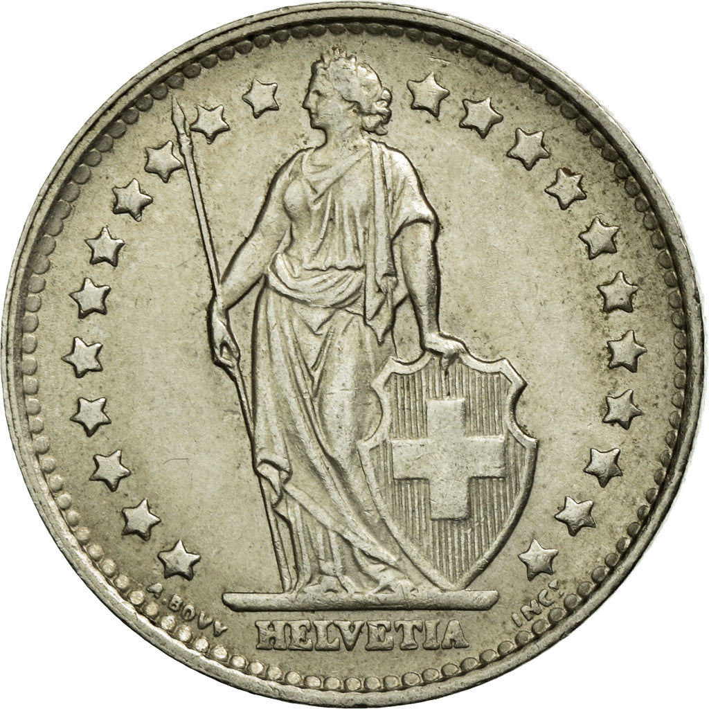 Coin, Switzerland, Franc, 1970, Bern, AU(55-58), Copper-nickel, KM:24a.1