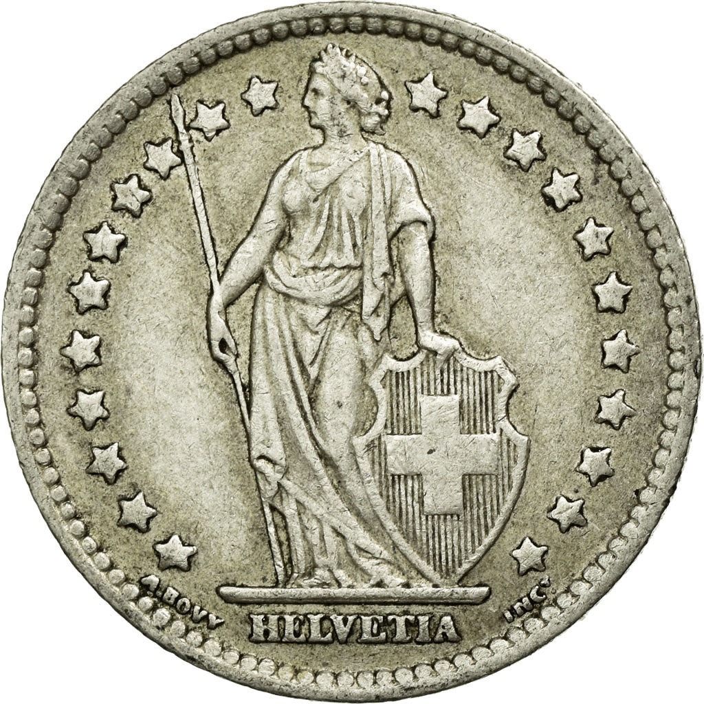 Coin, Switzerland, Franc, 1943, Bern, AU(50-53), Silver, KM:24