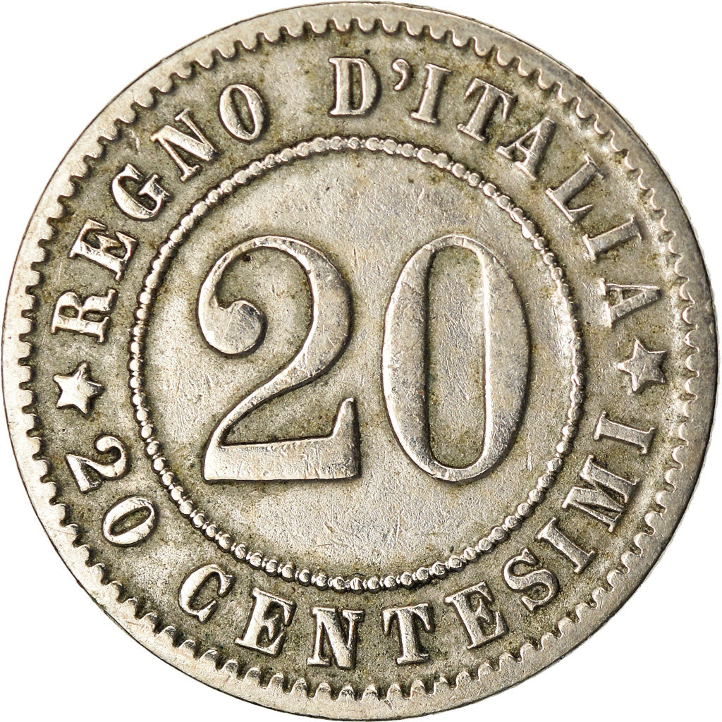 Coin, Italy, Umberto I, 20 Centesimi, 1894, Berlin, EF(40-45), Copper-nickel