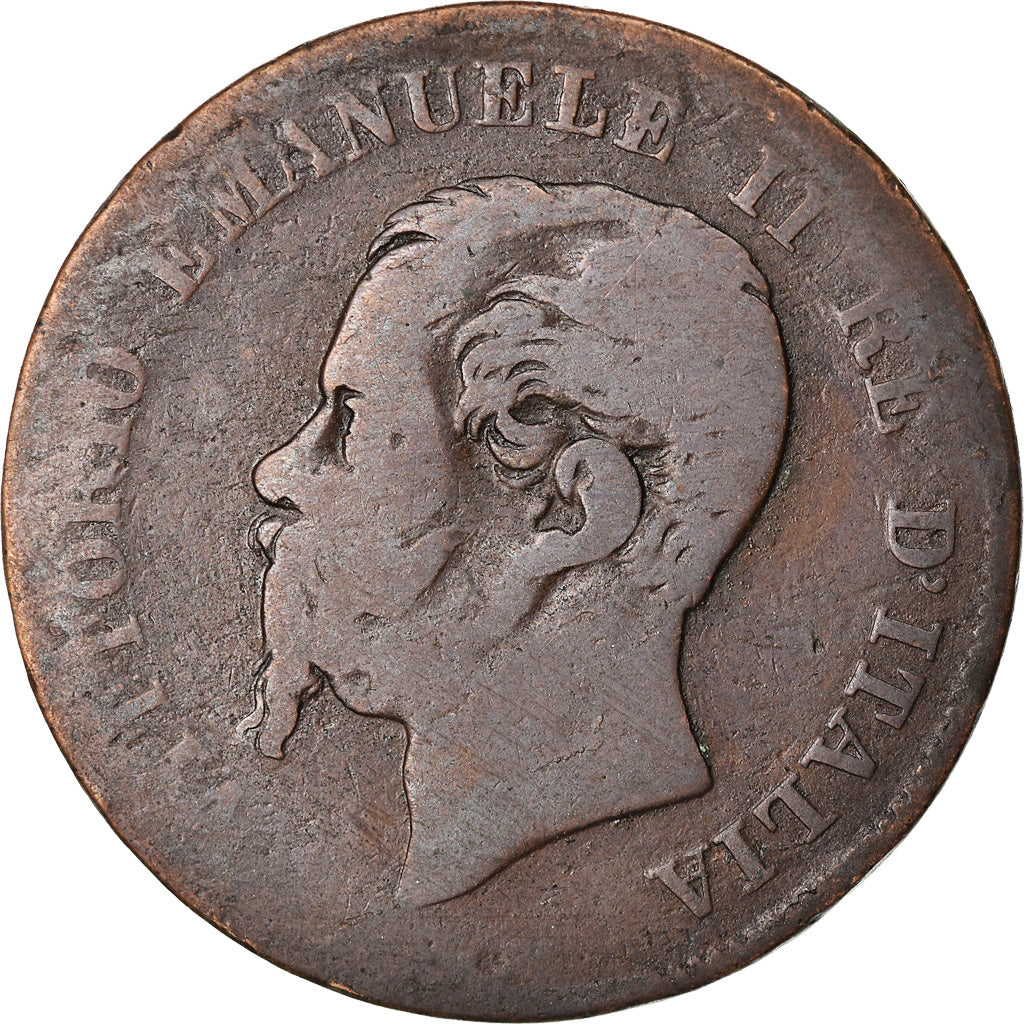 Moeda, Itália, Vittorio Emanuele II, 5 Centesimi, 1867, Milan, VF(20-25)