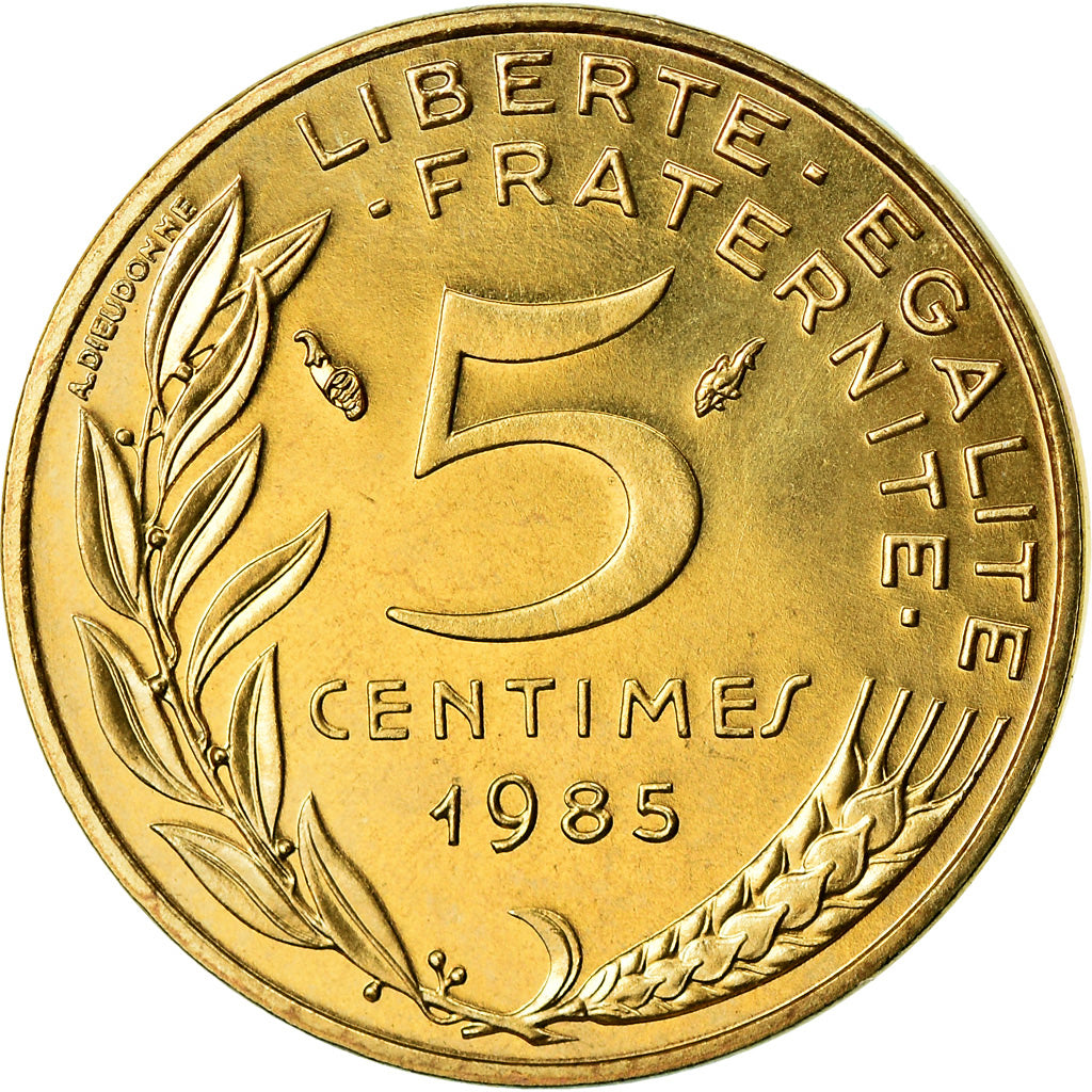 Coin, France, Marianne, 5 Centimes, 1985, Paris, MS(65-70), Aluminum-Bronze