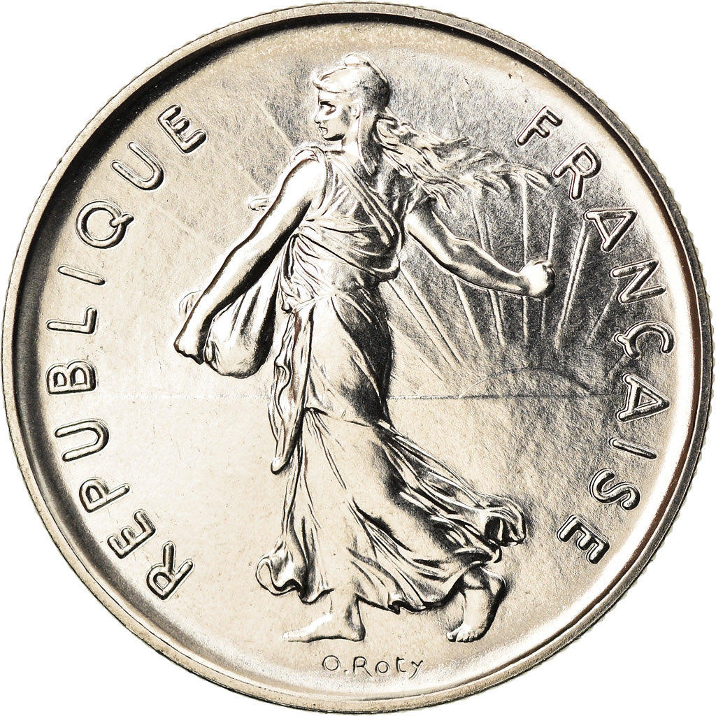 Munten, Frankrijk, Semeuse, 5 Francs, 1983, Paris, FDC, Nickel Clad