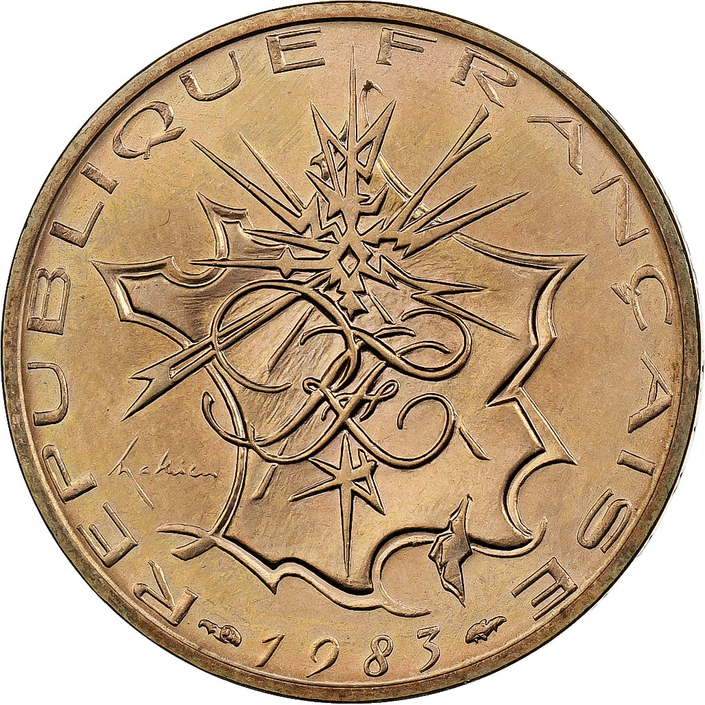 France, 10 Francs, Mathieu, 1983, Pessac, Copper-Nickel-Aluminum, MS(65-70)