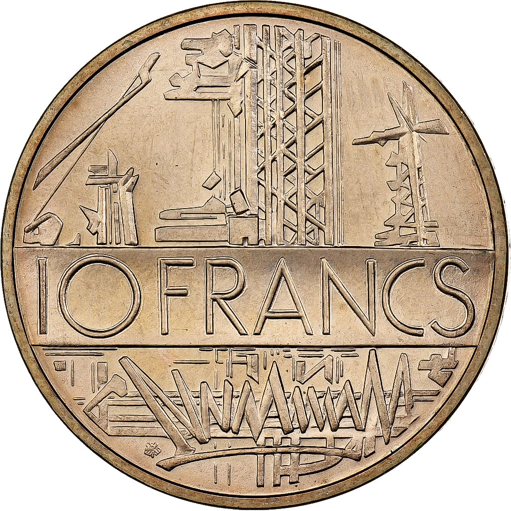France, 10 Francs, Mathieu, 1983, Pessac, Copper-Nickel-Aluminum, MS(65-70)
