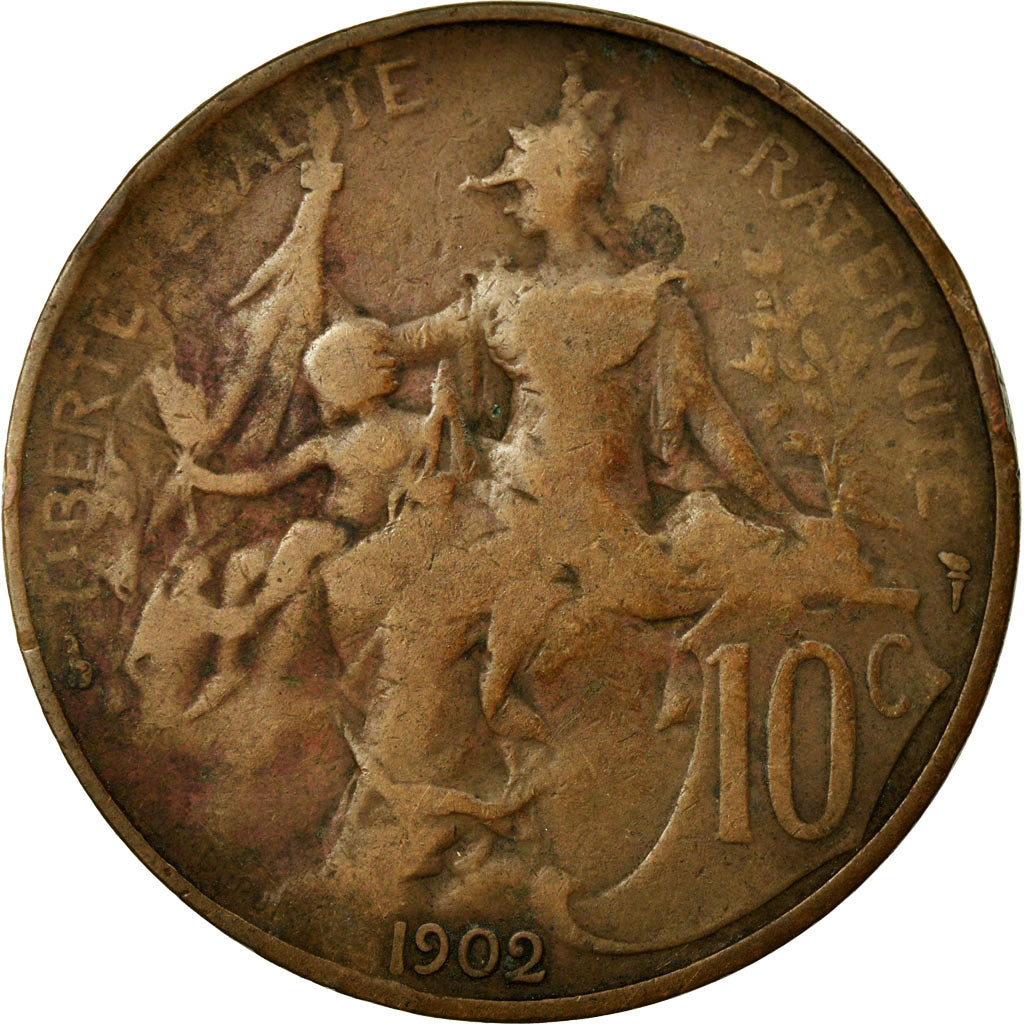 Coin, France, Dupuis, 10 Centimes, 1902, VF(30-35), Bronze, KM:843, Gadoury:277
