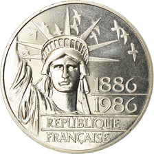 Coin, France, Statue de la Liberté, 100 Francs, 1986, MS(65-70), Silver