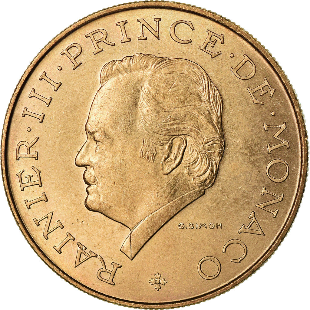 Münze, Monaco, Rainier III, 10 Francs, 1982, VZ, Copper-Nickel-Aluminum