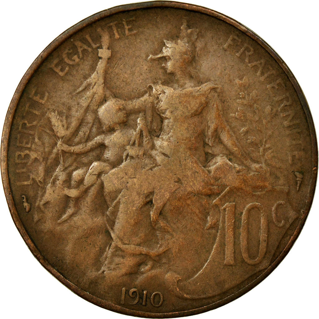 Coin, France, Dupuis, 10 Centimes, 1910, VF(30-35), Bronze, KM:843, Gadoury:277