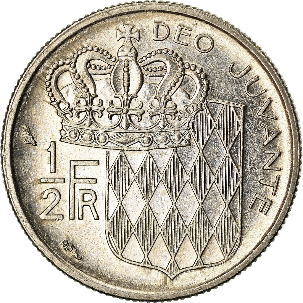 Moneta, Monaco, Rainier III, 1/2 Franc, 1965, SPL-, Nichel, KM:145, Gadoury:MC