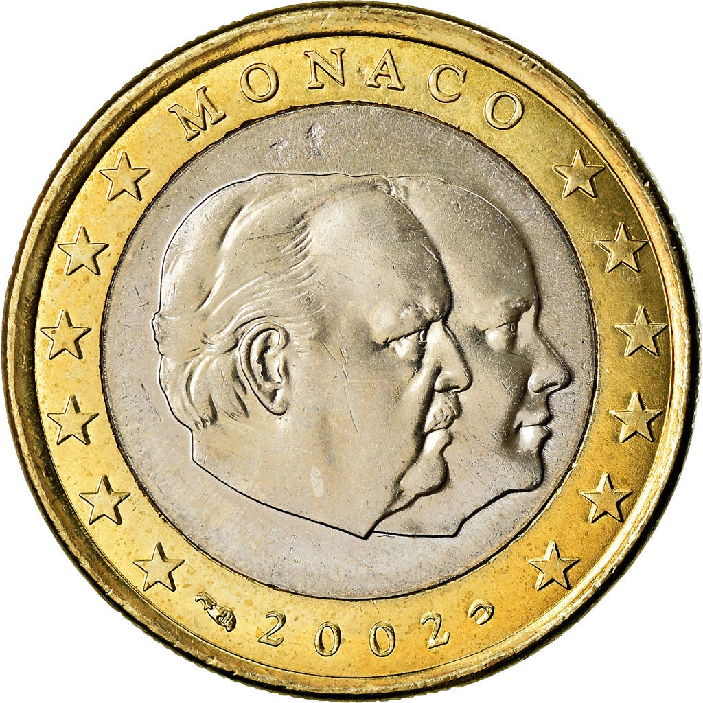 Monaco, Euro, 2002, UNZ, Bi-Metallic, KM:173