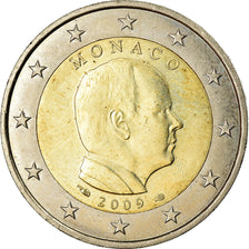 Monaco, 2 Euro, Prince Albert II, 2009, MS(63), Bi-Metallic, KM:195