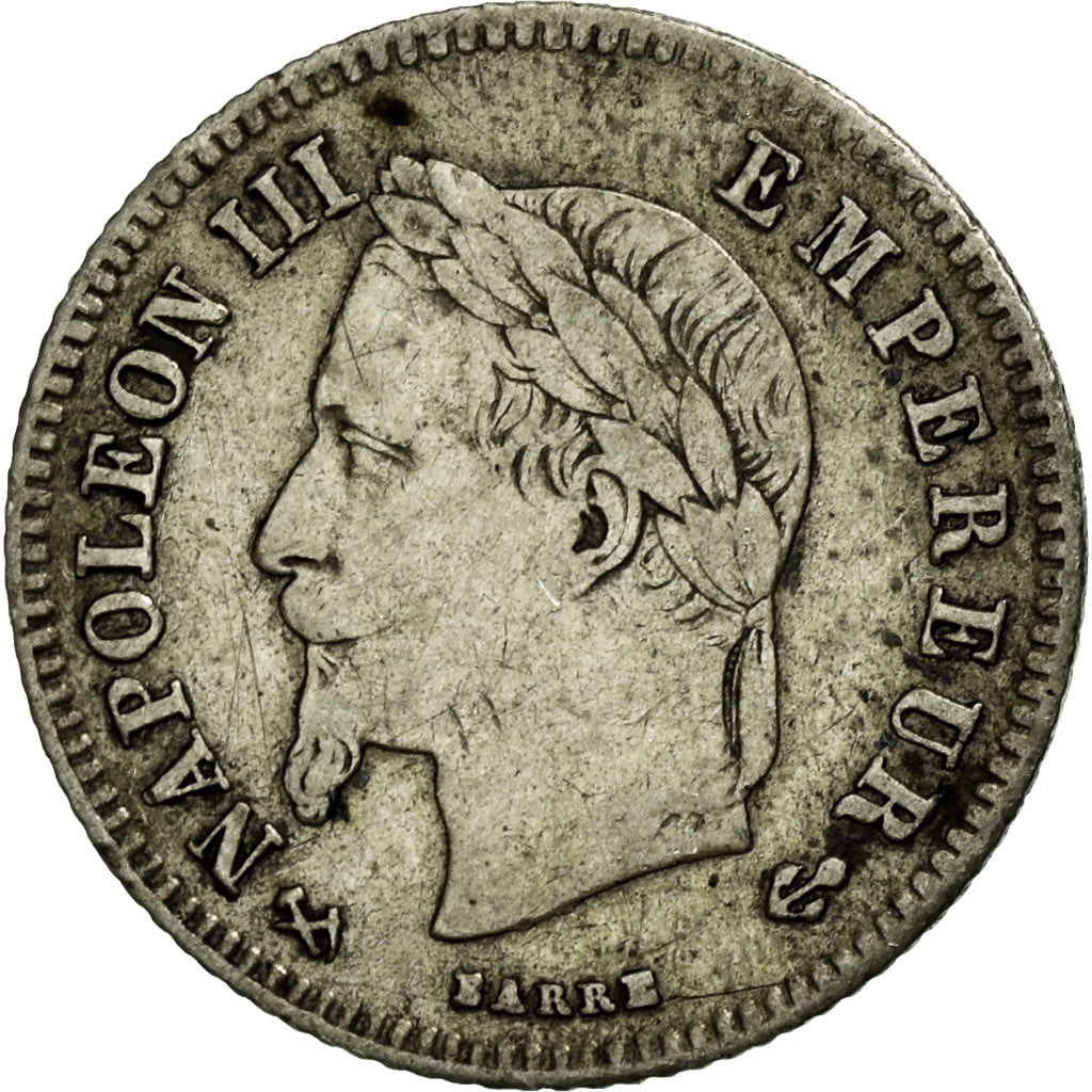 Moneta, Francia, Napoleon III, Napoléon III, 20 Centimes, 1866, Bordeaux, BB