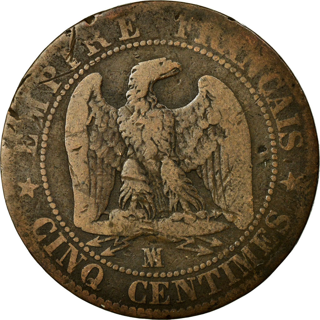 Münze, Frankreich, Napoleon III, Napoléon III, 5 Centimes, 1855, Marseille, S