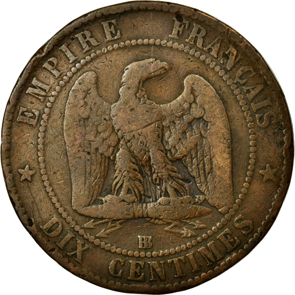 Coin, France, Napoleon III, Napoléon III, 10 Centimes, 1862, Strasbourg