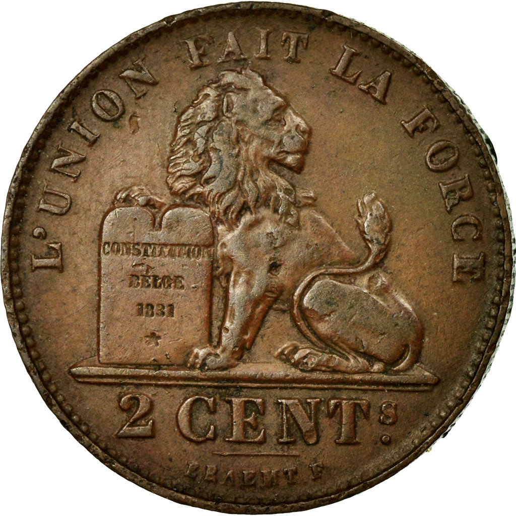 Coin, Belgium, Leopold II, 2 Centimes, 1909, EF(40-45), Copper, KM:35.1