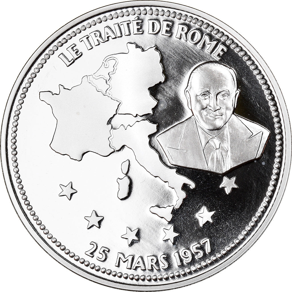 France, Medal, Europe, Traité de Rome, Politics, Society, War, MS(65-70)