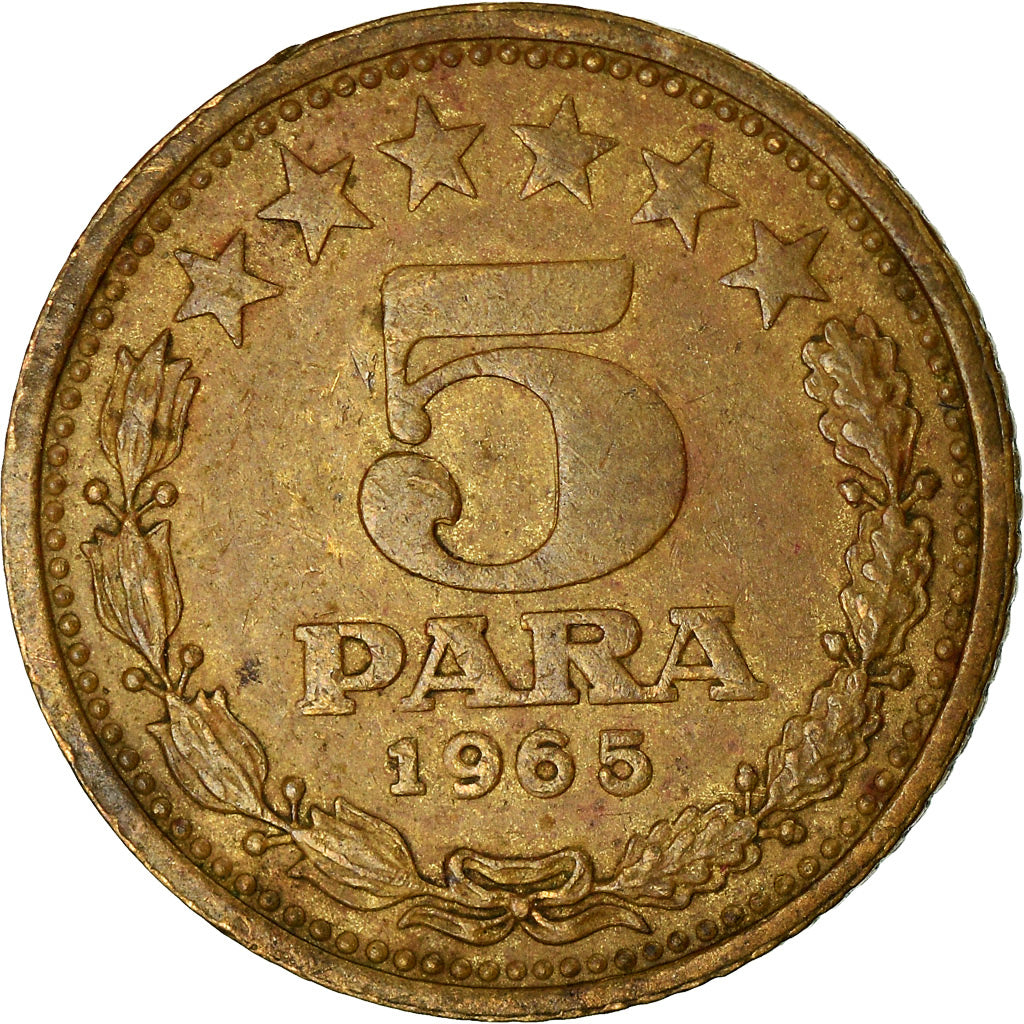 Moneta, Iugoslavia, 5 Para, 1965, BB, Ottone, KM:42