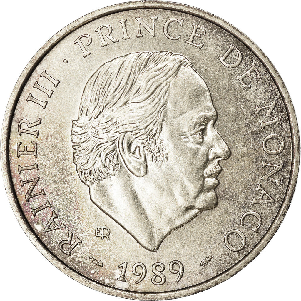 Coin, Monaco, Rainier III, 100 Francs, 1989, EF(40-45), Silver, KM:164