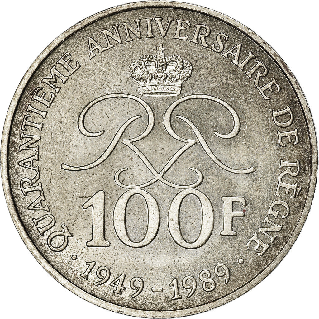 Moneta, Monaco, Rainier III, 100 Francs, 1989, BB+, Argento, KM:164