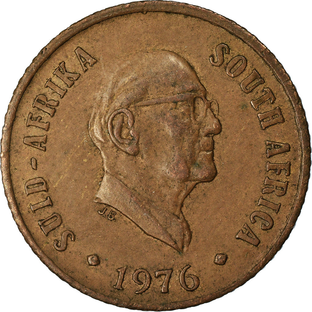Moneta, Sudafrica, Cent, 1976, BB, Bronzo, KM:91