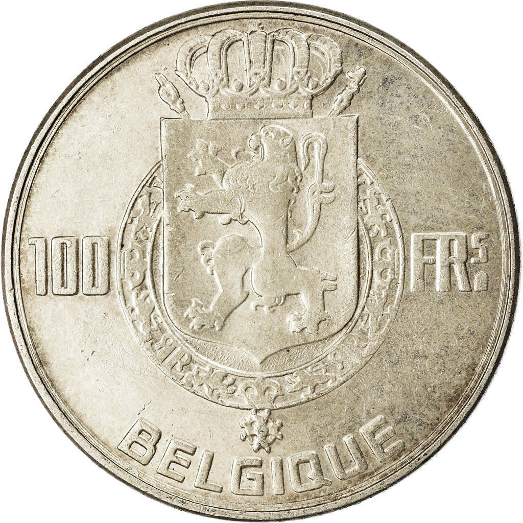 Monnaie, Belgique, 100 Francs, 100 Frank, 1950, TTB, Argent, KM:138.1