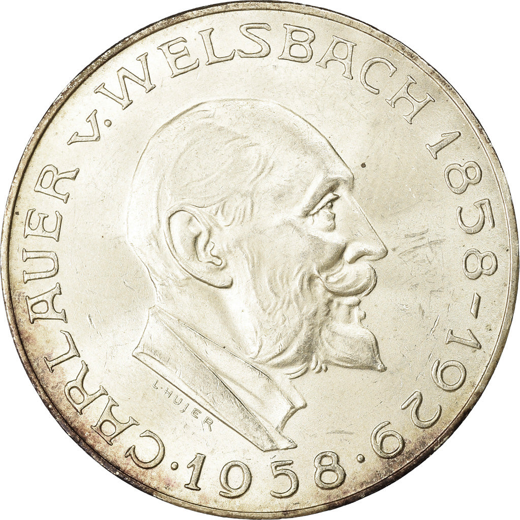 Munten, Oostenrijk, 25 Schilling, 1958, PR, Zilver, KM:2884