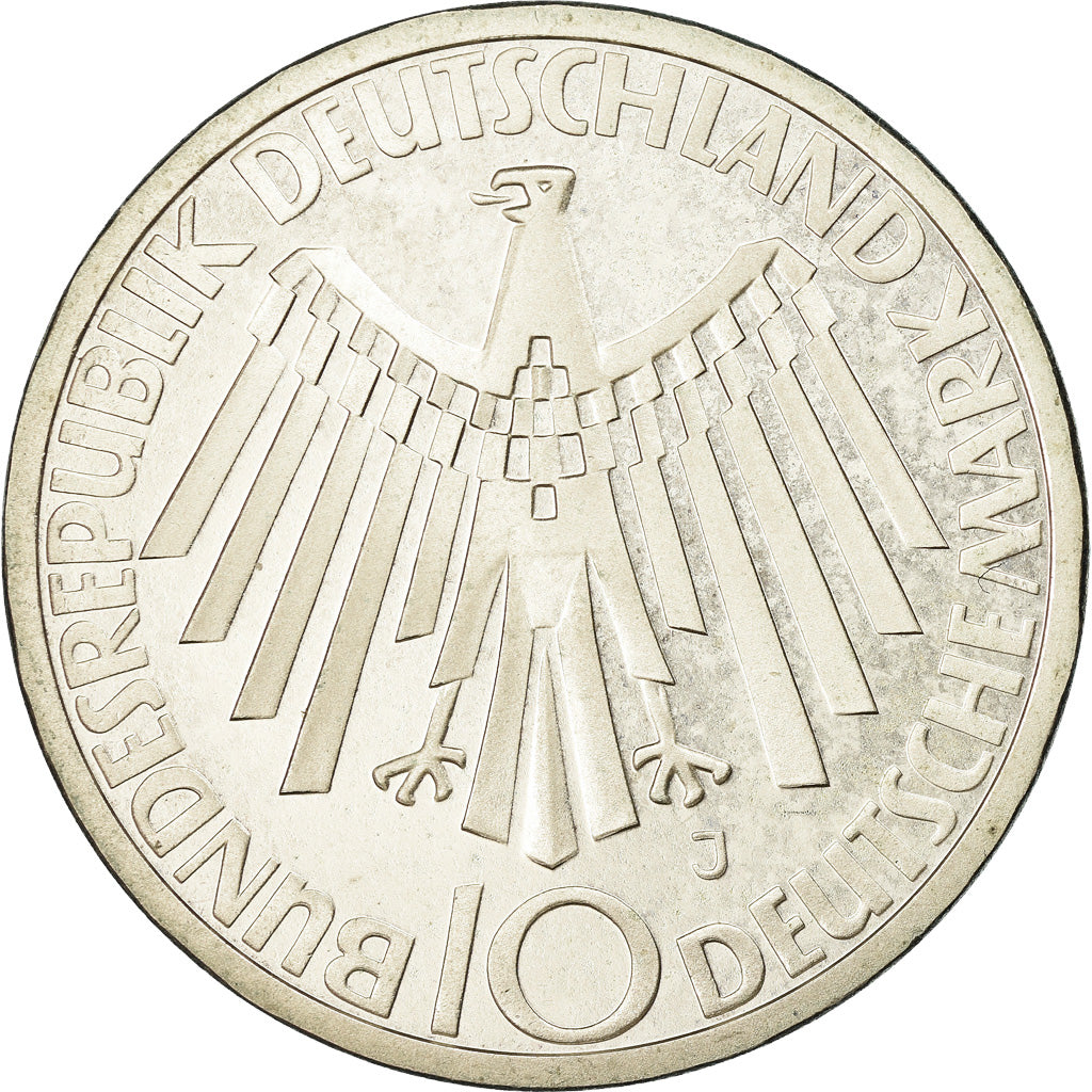 Moeda, ALEMANHA - REPÚBLICA FEDERAL, 10 Mark, 1972, Hambourg, Proof, AU(55-58)