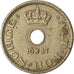 Moneta, Norvegia, Haakon VII, 10 Öre, 1937, BB, Rame-nichel, KM:383
